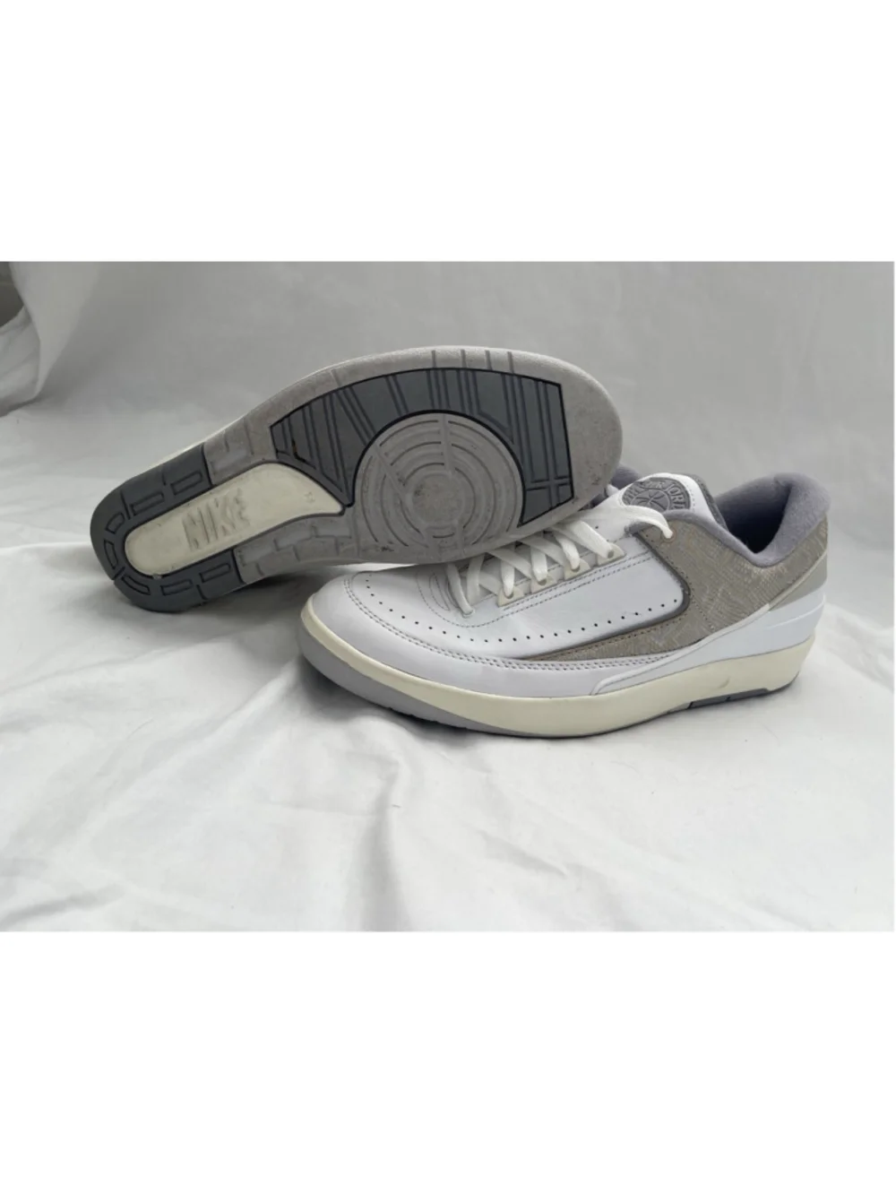 Nike Air Jordan 2 Low Python White Cement Grey-Sand DV9956-100 Men's - Sz 11
